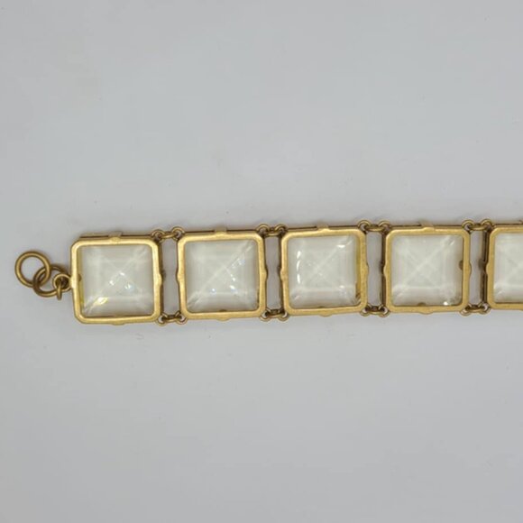 J Crew Chunky Gold Crystal Bracelet - Picture 10 of 13